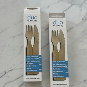 Sustainable wooden Flatware Sets-40 total pcs (20 forks, 20 knives)